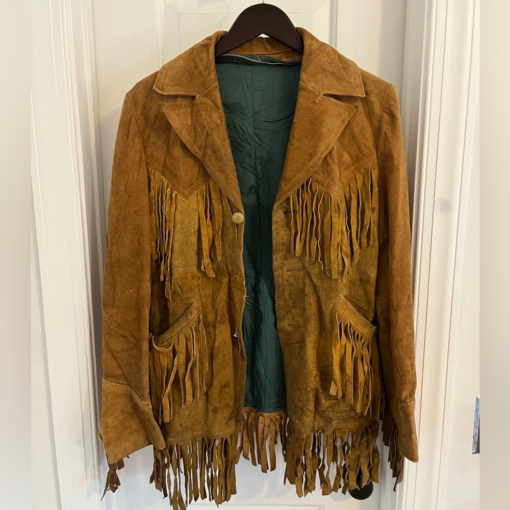 True Vintage Suede Fringe Western Jacket